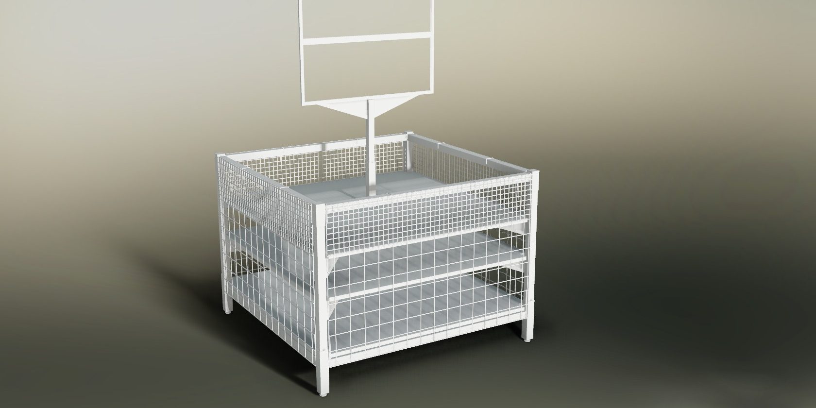 CAP FIXTURES DUMP BIN 3D RENDERING CAP FIXTURES DUMP BIN 3D RENDERING